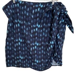 Onia womens Mini Indigo Tie Dye Gauze Pareo Size Large